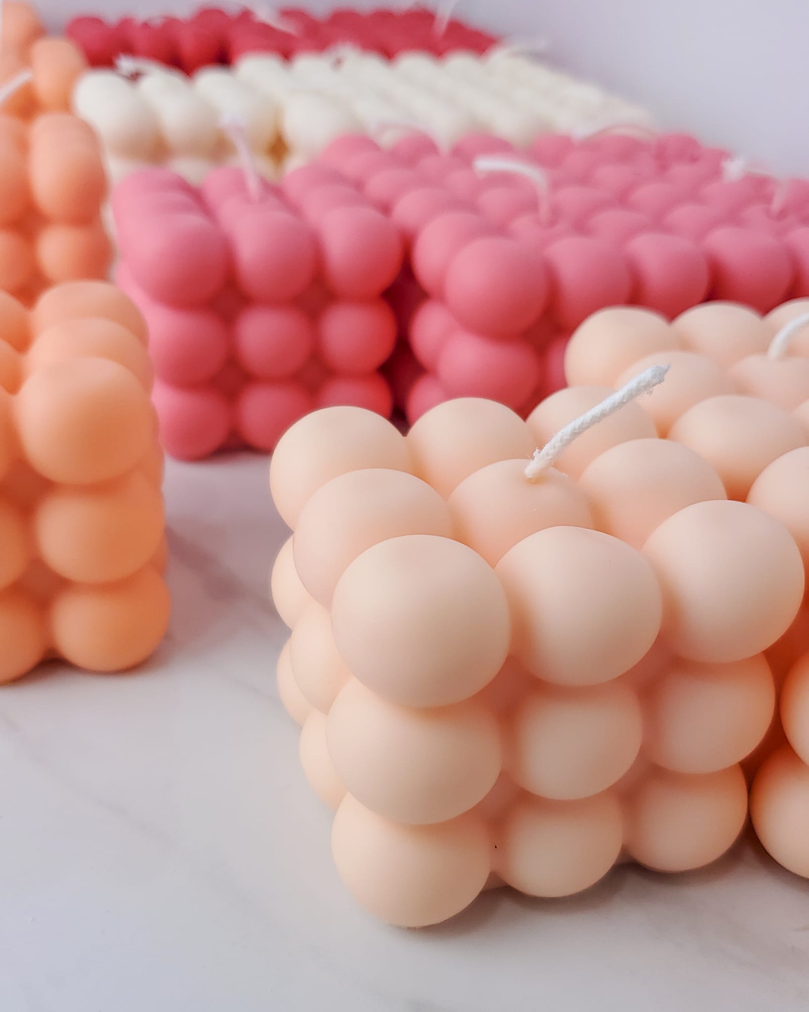 Handmade Soy Candle Canada Bubble Design