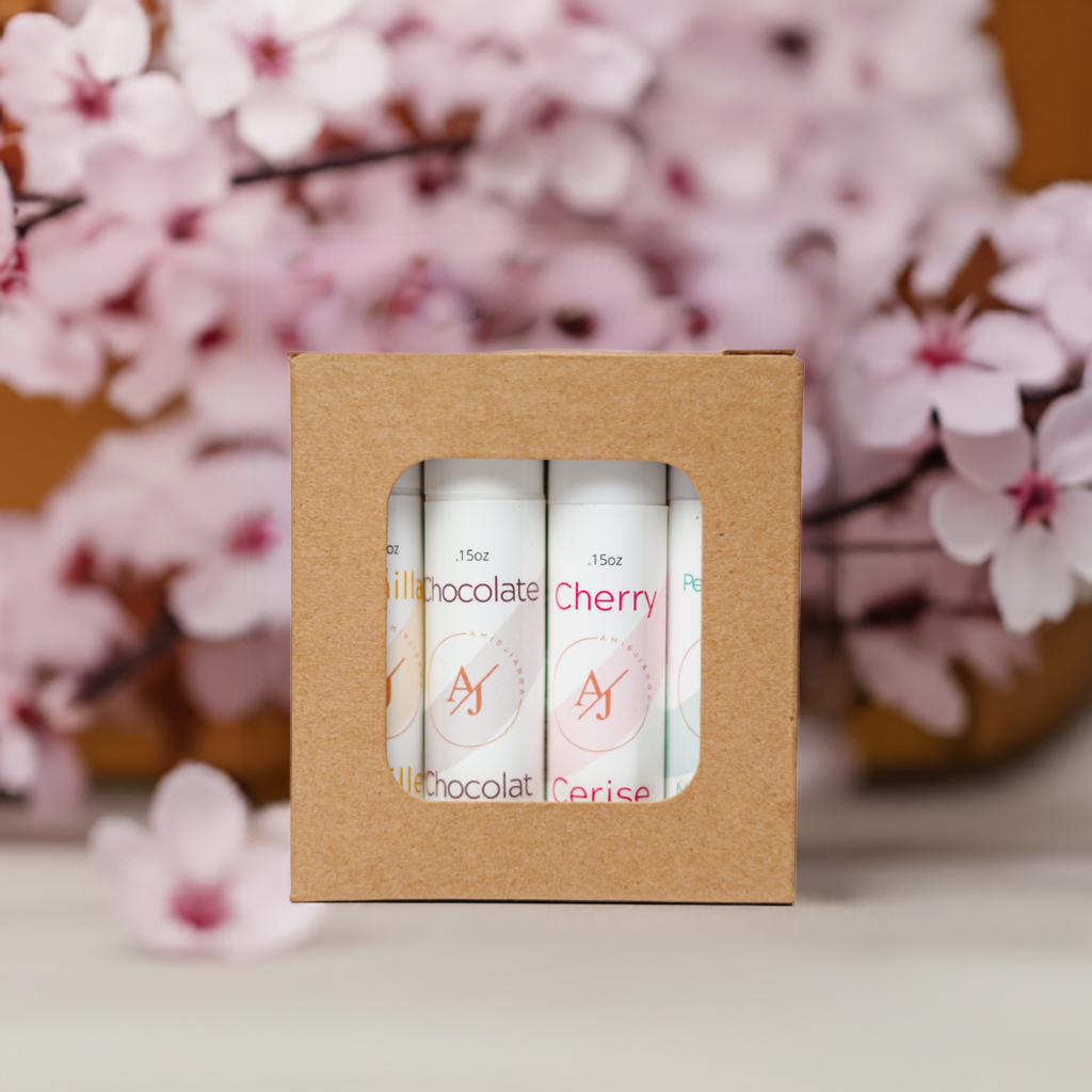 Natural Lip Balm Set Canada 4 Flavors